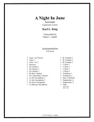 A Night In June Concert Band sheet music cover Thumbnail